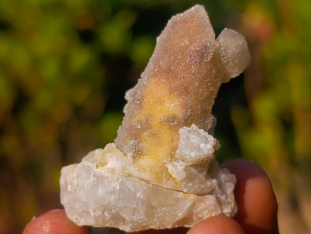 Natural Hematoid Tinted Drusy Fairy Spirit Quartz Single Crystals x 70 From South Africa - Toprock Gemstones and Minerals 