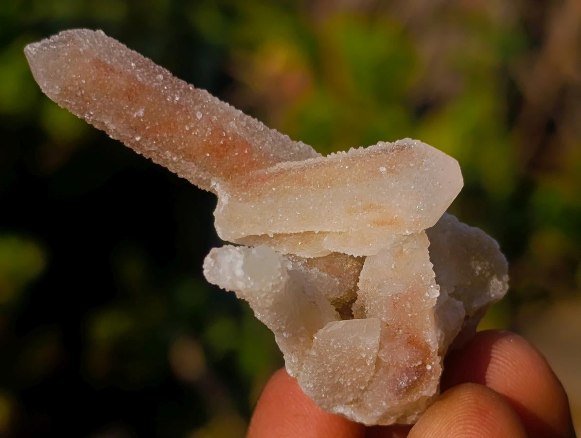 Natural Hematoid Tinted Drusy Fairy Spirit Quartz Single Crystals x 70 From South Africa - Toprock Gemstones and Minerals 