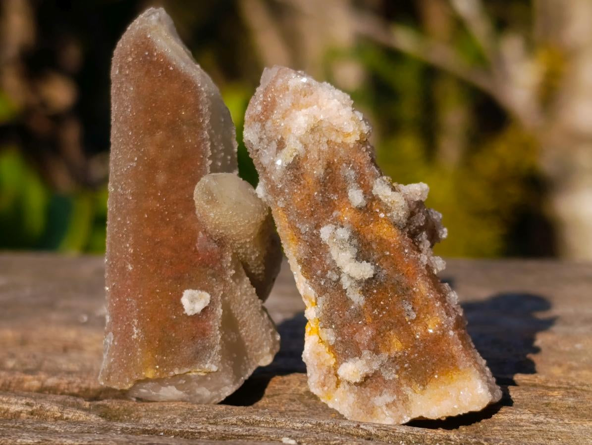 Natural Hematoid Tinted Drusy Fairy Spirit Quartz Single Crystals x 70 From South Africa - Toprock Gemstones and Minerals 