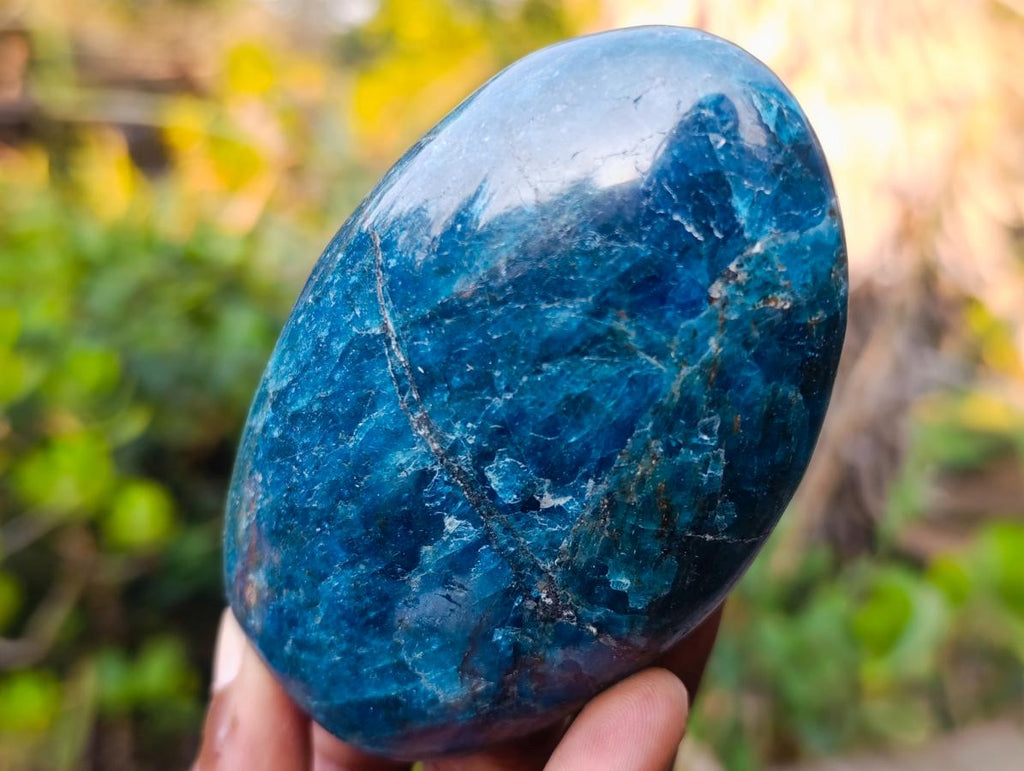 Polished Blue Apatite Standing Display Pieces x 6 From Betroka, Madagascar - Toprock Gemstones and Minerals 