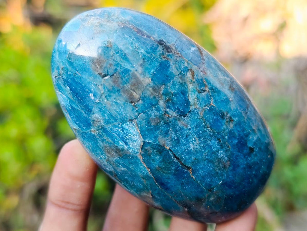 Polished Blue Apatite Standing Display Pieces x 6 From Betroka, Madagascar - Toprock Gemstones and Minerals 