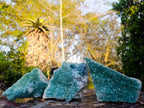 Natural Green Cubic Fluorite Specimens x 3 From Mandrosonoro, Madagascar - Toprock Gemstones and Minerals 