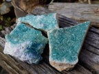 Natural Green Cubic Fluorite Specimens x 3 From Mandrosonoro, Madagascar - Toprock Gemstones and Minerals 