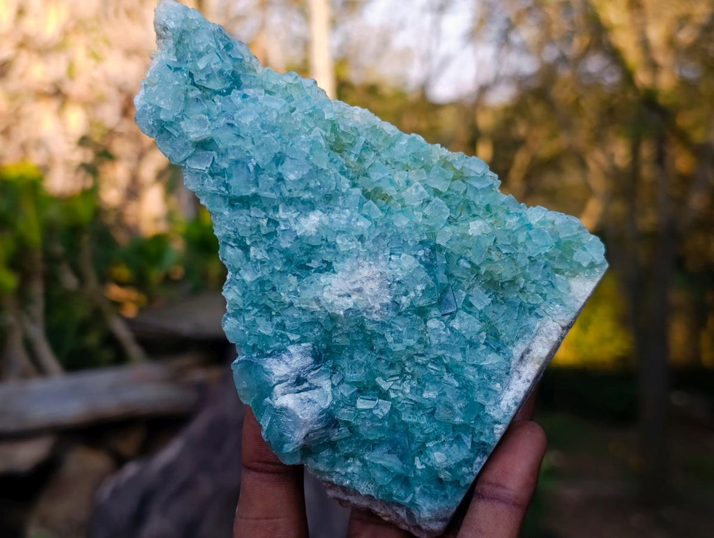 Natural Green Cubic Fluorite Specimens x 3 From Mandrosonoro, Madagascar - Toprock Gemstones and Minerals 