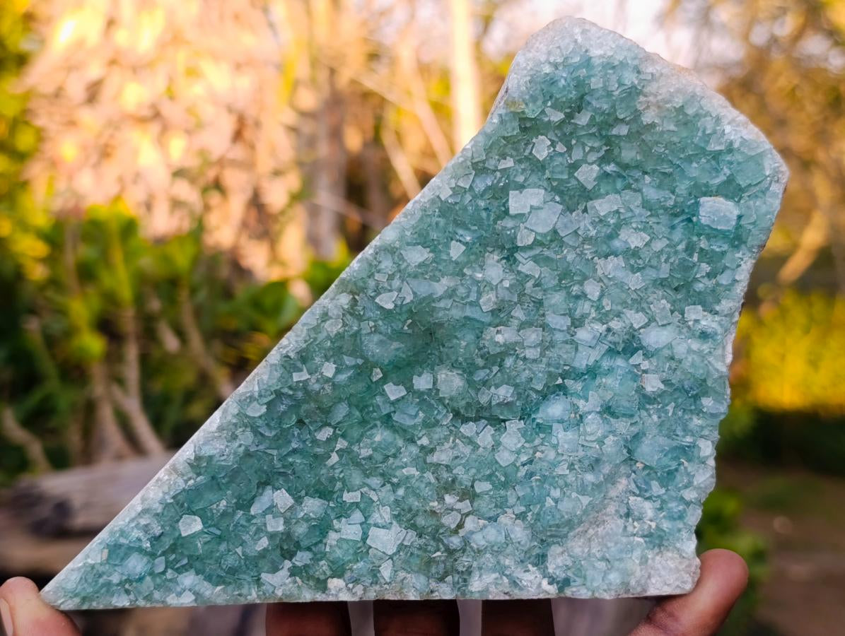 Natural Green Cubic Fluorite Specimens x 3 From Mandrosonoro, Madagascar - Toprock Gemstones and Minerals 