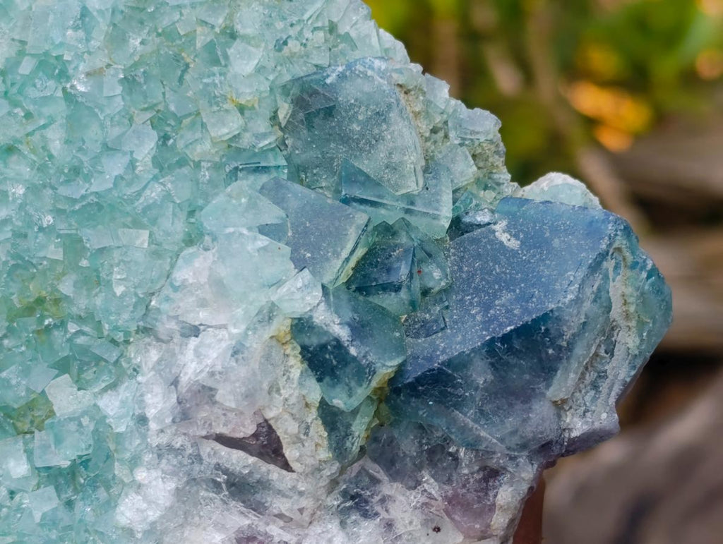 Natural Green Cubic Fluorite Specimens x 3 From Mandrosonoro, Madagascar - Toprock Gemstones and Minerals 