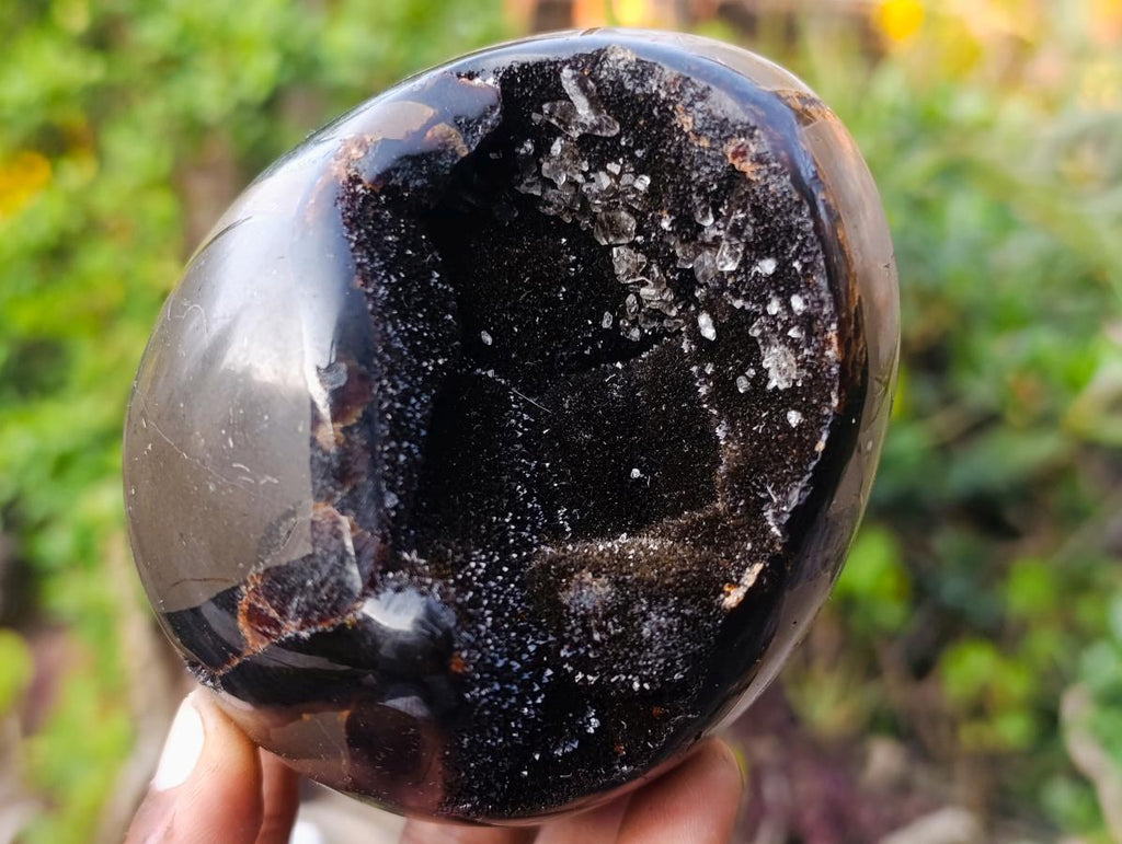 Polished Septerye Sauvage "Dragons Egg" Geodes x 2 From Mahajanga, Madagascar - Toprock Gemstones and Minerals 