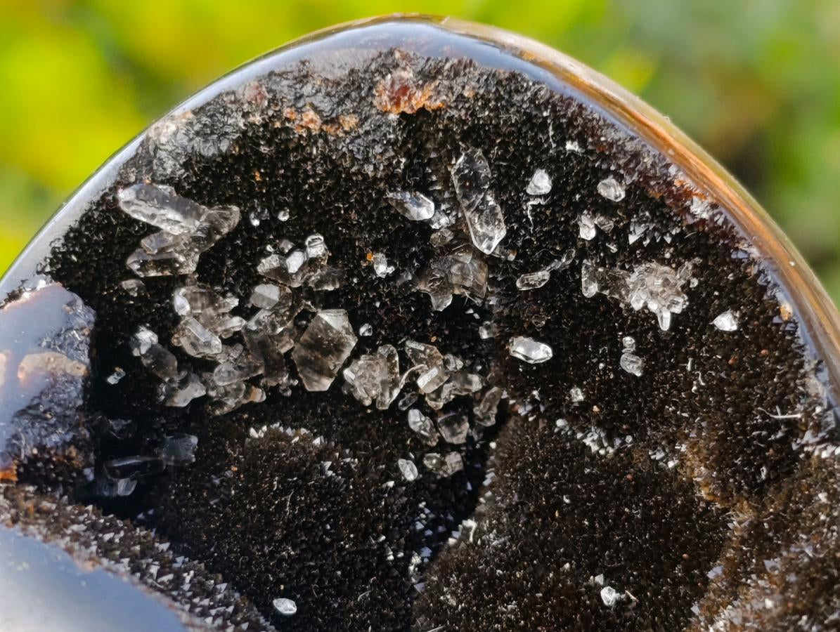 Polished Septerye Sauvage "Dragons Egg" Geodes x 2 From Mahajanga, Madagascar - Toprock Gemstones and Minerals 