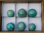 Polished Amazonite Spheres x 6 From Madagascar - Toprock Gemstones and Minerals 