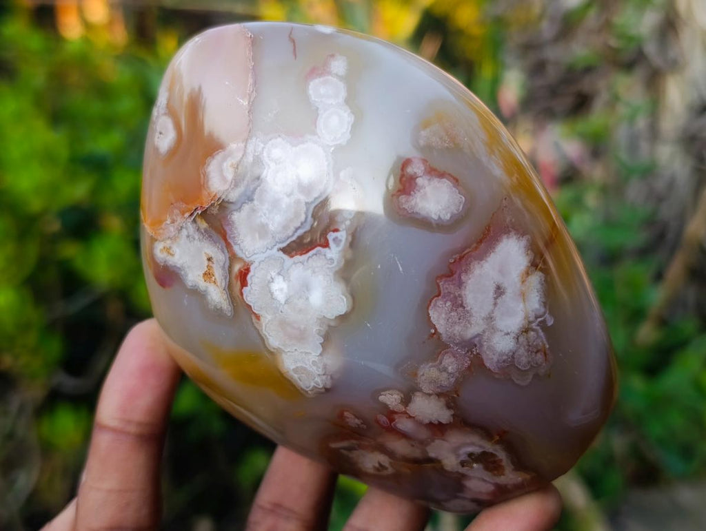 Polished Flower Agate Standing Display Pieces x 2 From Antsahalova, Madagascar - Toprock Gemstones and Minerals 