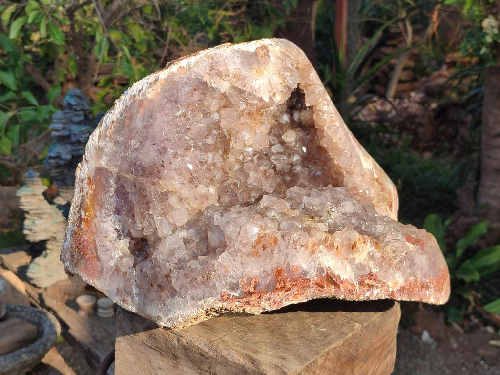 Polished XXL Agate with Smokey Amethyst Geode Centre x 1 From Maintirano, Madagascar - Toprock Gemstones and Minerals 