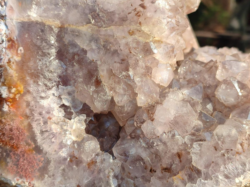 Polished XXL Agate with Smokey Amethyst Geode Centre x 1 From Maintirano, Madagascar - Toprock Gemstones and Minerals 