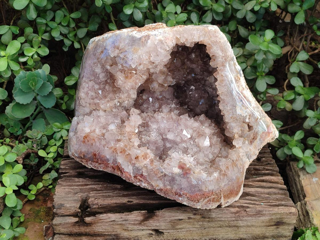 Polished XXL Agate with Smokey Amethyst Geode Centre x 1 From Maintirano, Madagascar - Toprock Gemstones and Minerals 