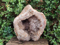 Polished XXL Agate with Smokey Amethyst Geode Centre x 1 From Maintirano, Madagascar - Toprock Gemstones and Minerals 