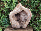 Polished XXL Agate with Smokey Amethyst Geode Centre x 1 From Maintirano, Madagascar - Toprock Gemstones and Minerals 