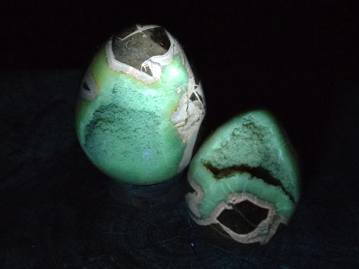 Polished Septerye Eggs x 2 From Mahajanga, Madagascar - Toprock Gemstones and Minerals 
