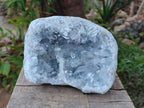 Natural Blue Celestite Geode Specimens x 2 From Sakoany, Madagascar - Toprock Gemstones and Minerals 
