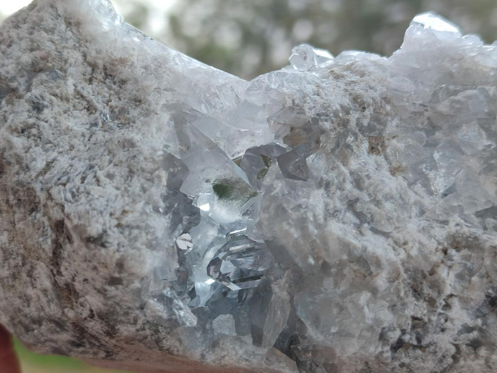 Natural Blue Celestite Geode Specimens x 2 From Sakoany, Madagascar - Toprock Gemstones and Minerals 