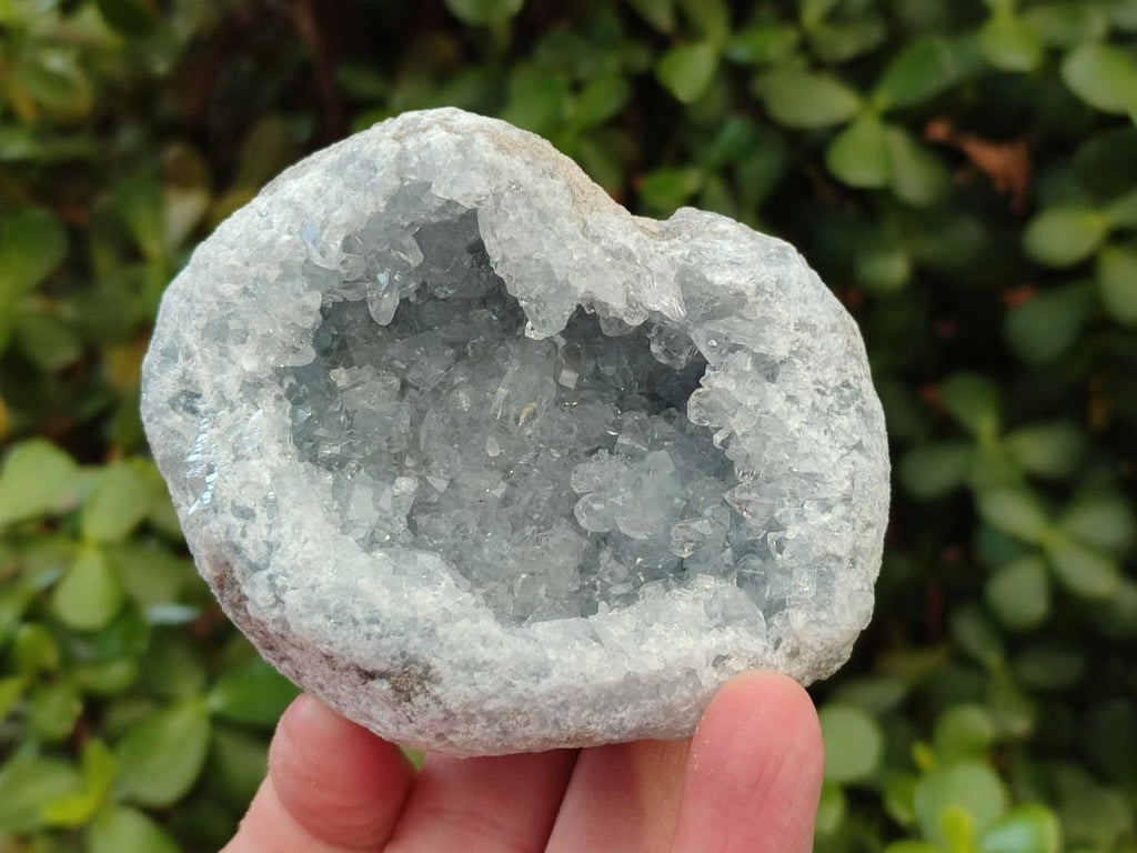 Natural Blue Celestite Geode Specimens x 2 From Sakoany, Madagascar - Toprock Gemstones and Minerals 