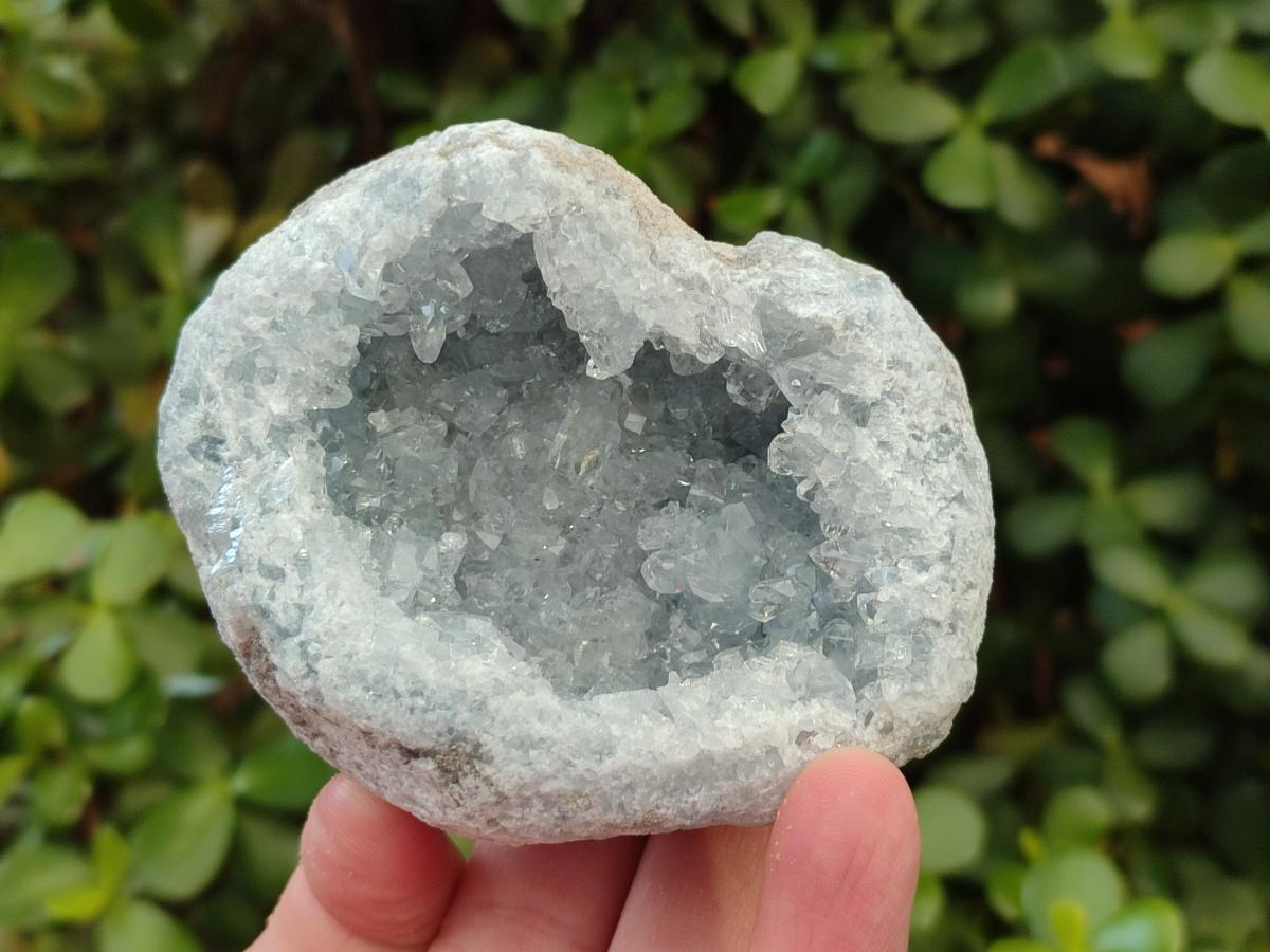 Natural Blue Celestite Geode Specimens x 2 From Sakoany, Madagascar - Toprock Gemstones and Minerals 