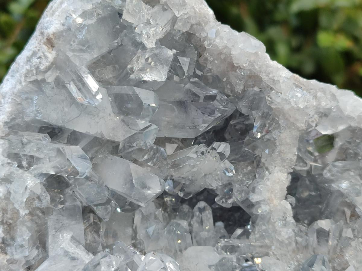 Natural Blue Celestite Geode Specimens x 2 From Sakoany, Madagascar - Toprock Gemstones and Minerals 