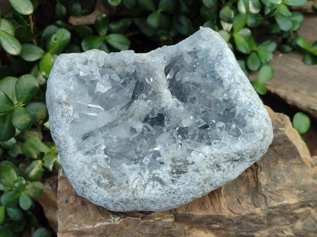 Natural Blue Celestite Geode Specimens x 2 From Sakoany, Madagascar - Toprock Gemstones and Minerals 
