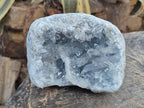 Natural Blue Celestite Geode Specimens x 2 From Sakoany, Madagascar - Toprock Gemstones and Minerals 