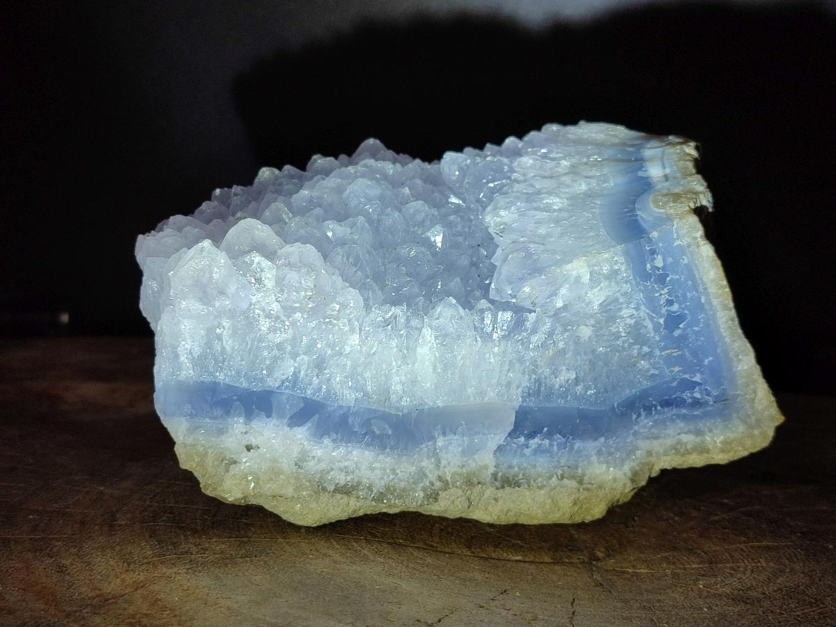 Natural Blue Lace Agate Specimens x 3 From Nsanje, Malawi - Toprock Gemstones and Minerals 