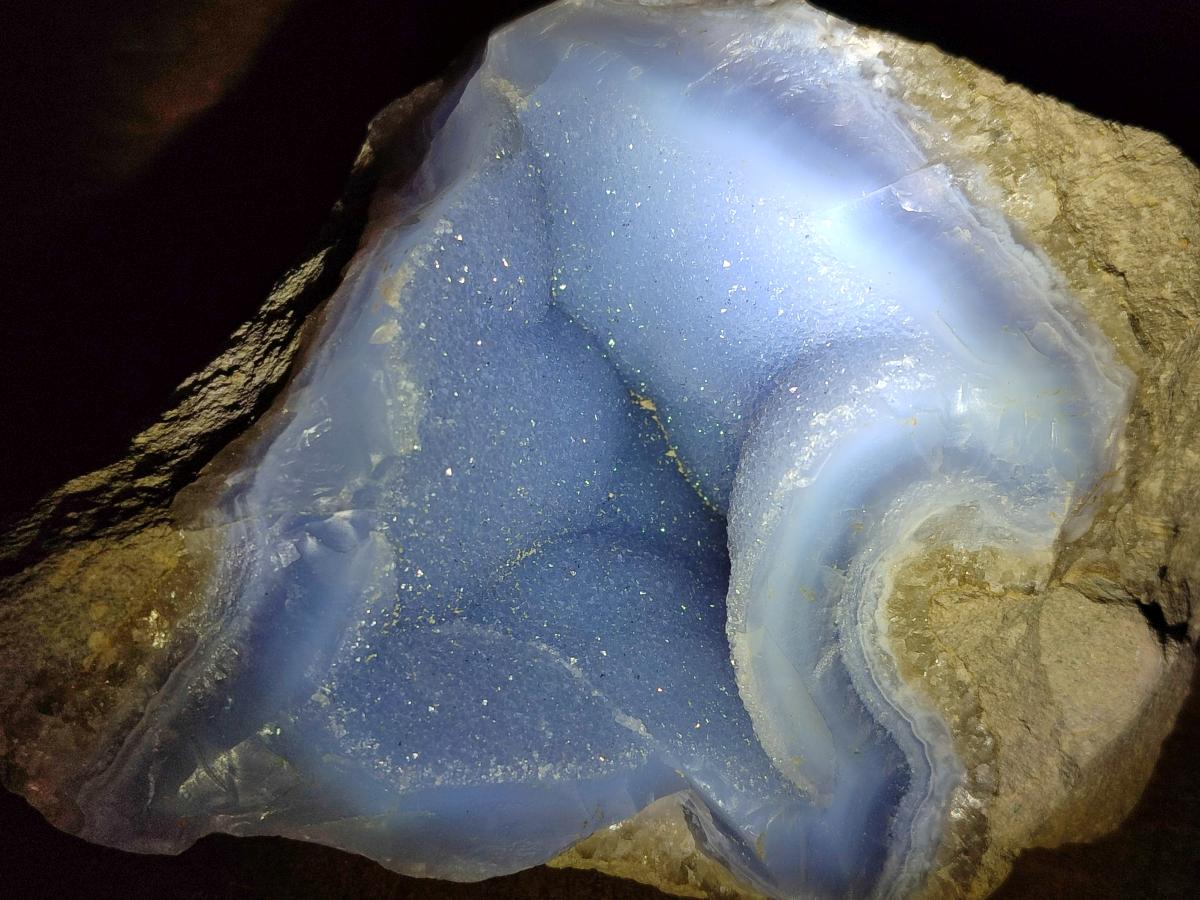 Natural Blue Lace Agate Specimens x 3 From Nsanje, Malawi - Toprock Gemstones and Minerals 
