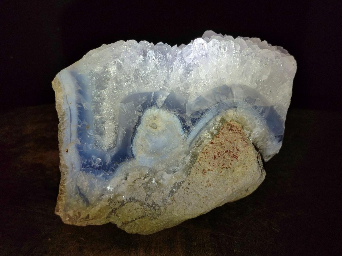 Natural Blue Lace Agate Specimens x 3 From Nsanje, Malawi - Toprock Gemstones and Minerals 