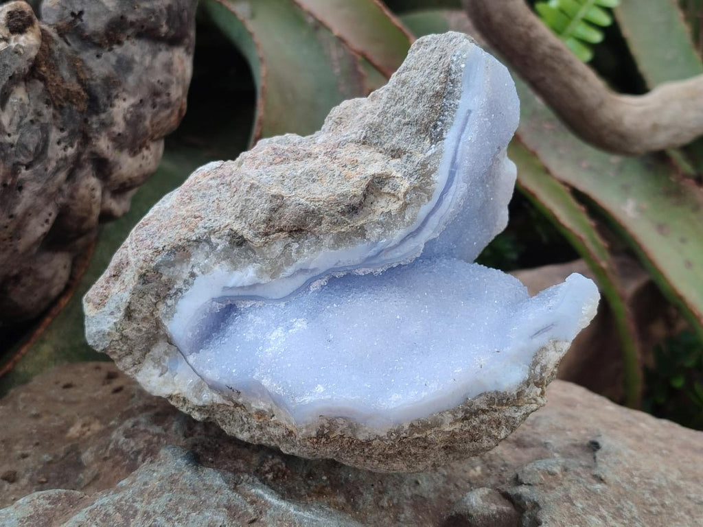 Natural Blue Lace Agate Specimens x 3 From Nsanje, Malawi - Toprock Gemstones and Minerals 