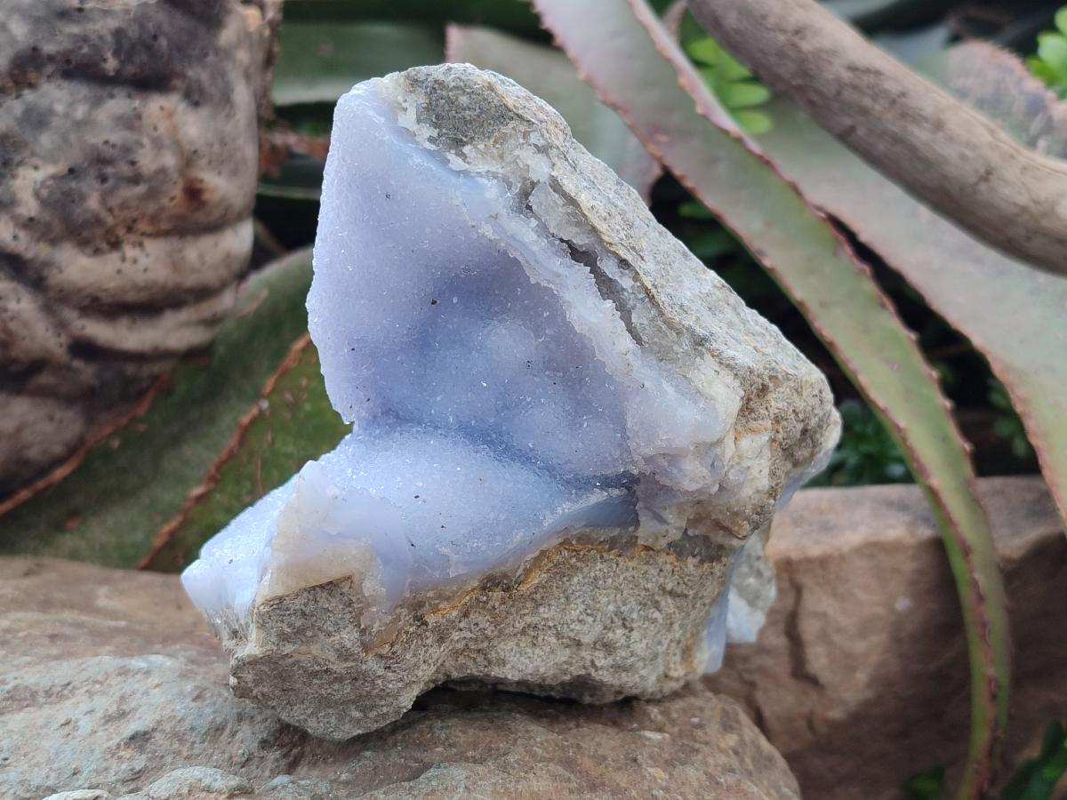 Natural Blue Lace Agate Specimens x 3 From Nsanje, Malawi - Toprock Gemstones and Minerals 
