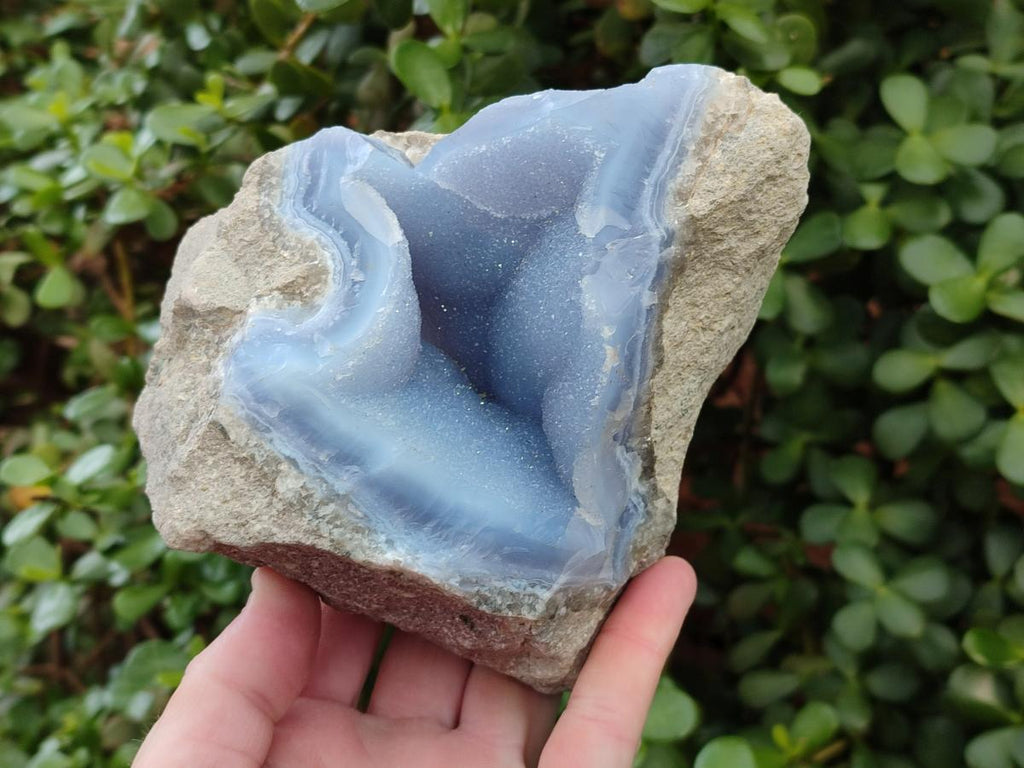 Natural Blue Lace Agate Specimens x 3 From Nsanje, Malawi - Toprock Gemstones and Minerals 