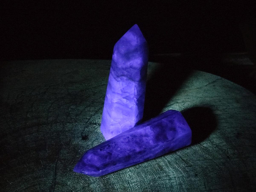 Polished Watermelon Fluorite Display Crystals x 3 From Uis, Namibia - Toprock Gemstones and Minerals 