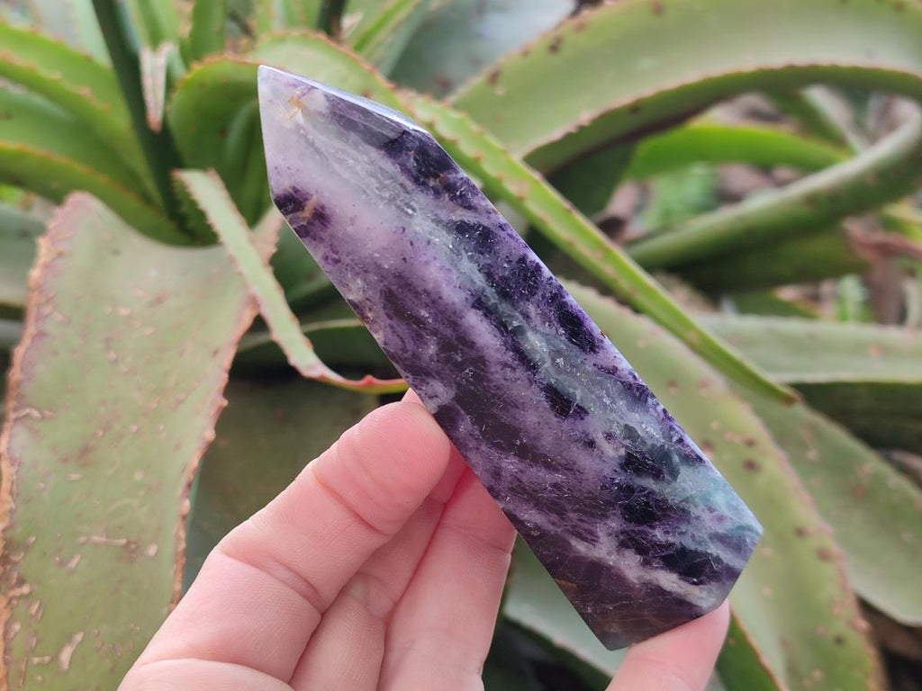Polished Watermelon Fluorite Display Crystals x 3 From Uis, Namibia - Toprock Gemstones and Minerals 