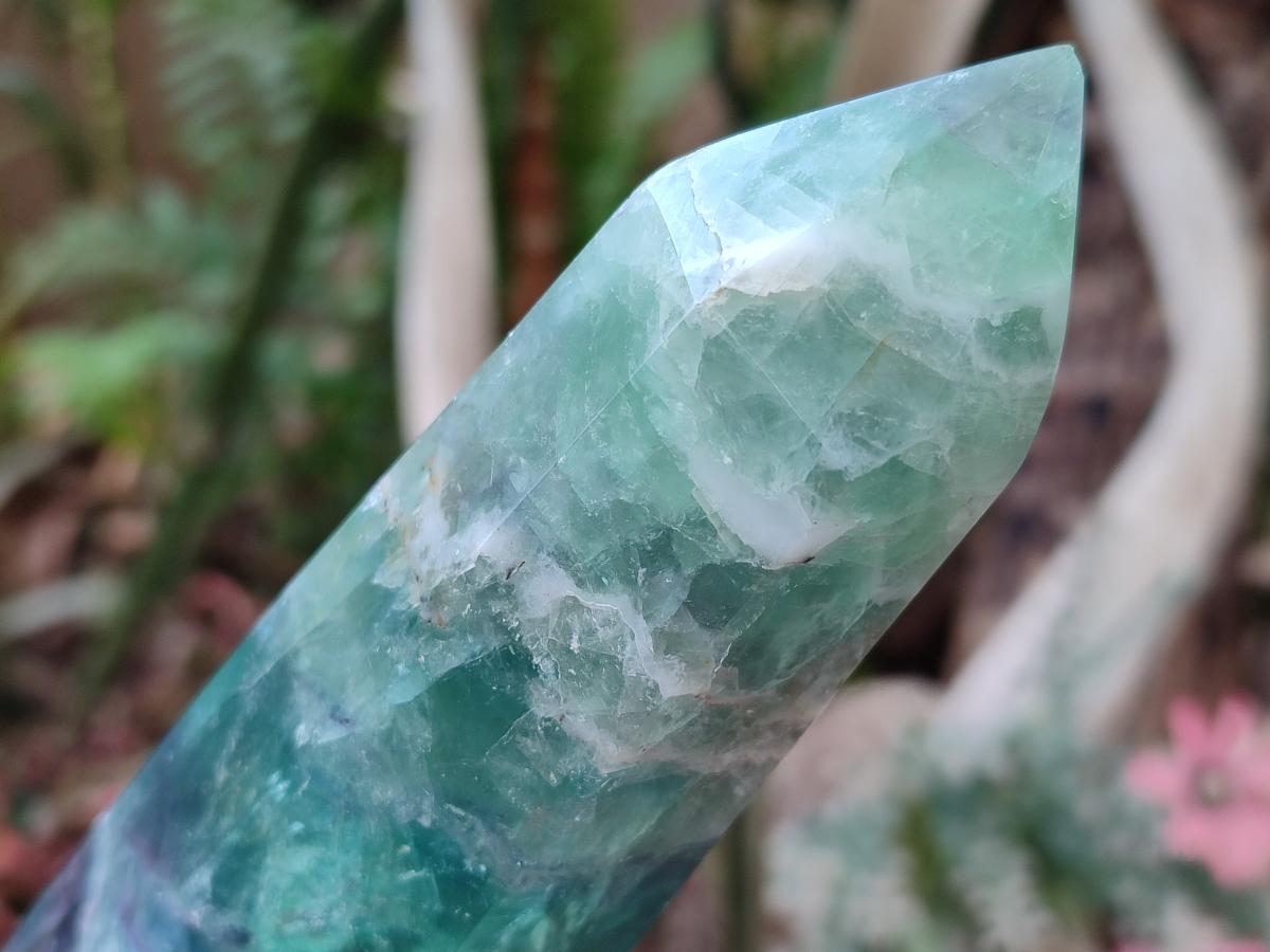Polished Watermelon Fluorite Display Crystals x 3 From Uis, Namibia - Toprock Gemstones and Minerals 