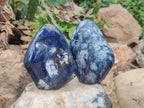 Polished Dumortierite Standing Display Pieces x 2 From Madagascar - Toprock Gemstones and Minerals 