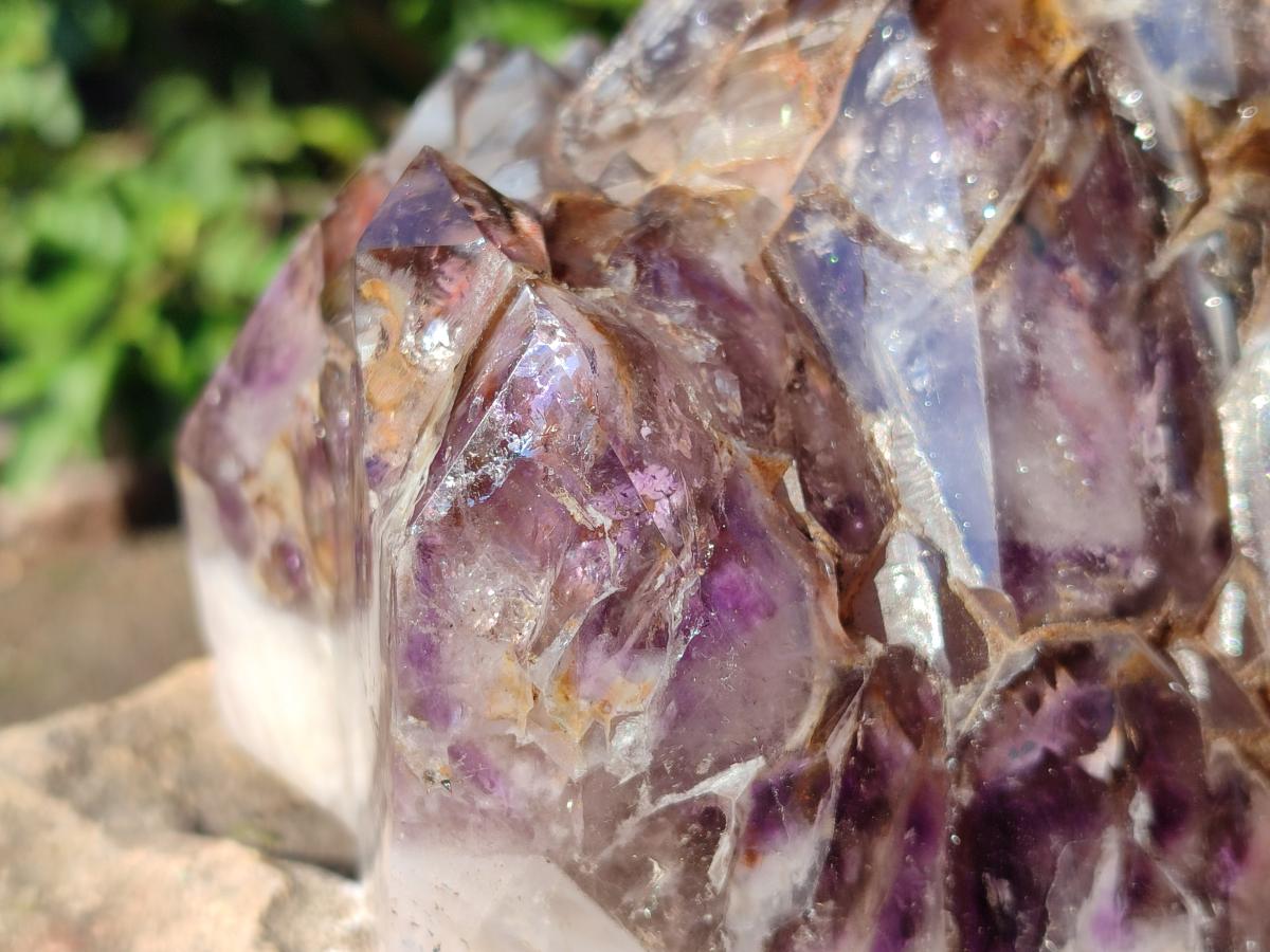 Polished XL Cascading Window Amethyst Cluster x 1 From Akansobe, Madagascar - Toprock Gemstones and Minerals 