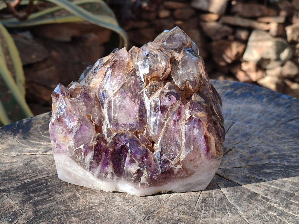 Polished XL Cascading Window Amethyst Cluster x 1 From Akansobe, Madagascar - Toprock Gemstones and Minerals 