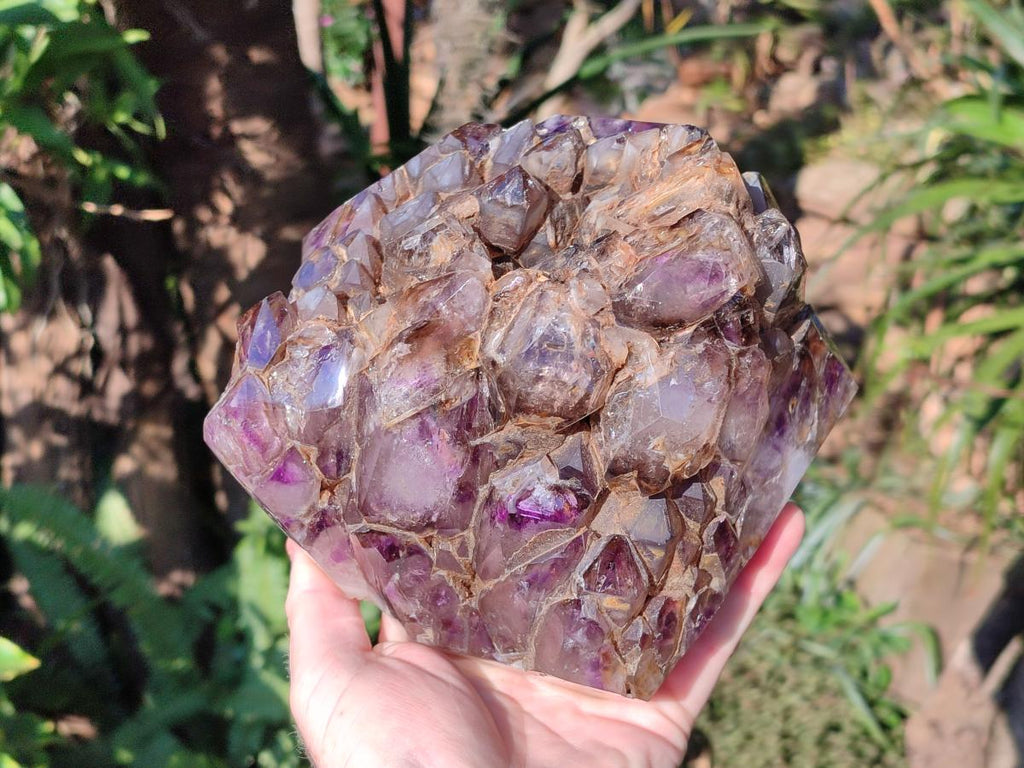 Polished XL Cascading Window Amethyst Cluster x 1 From Akansobe, Madagascar - Toprock Gemstones and Minerals 