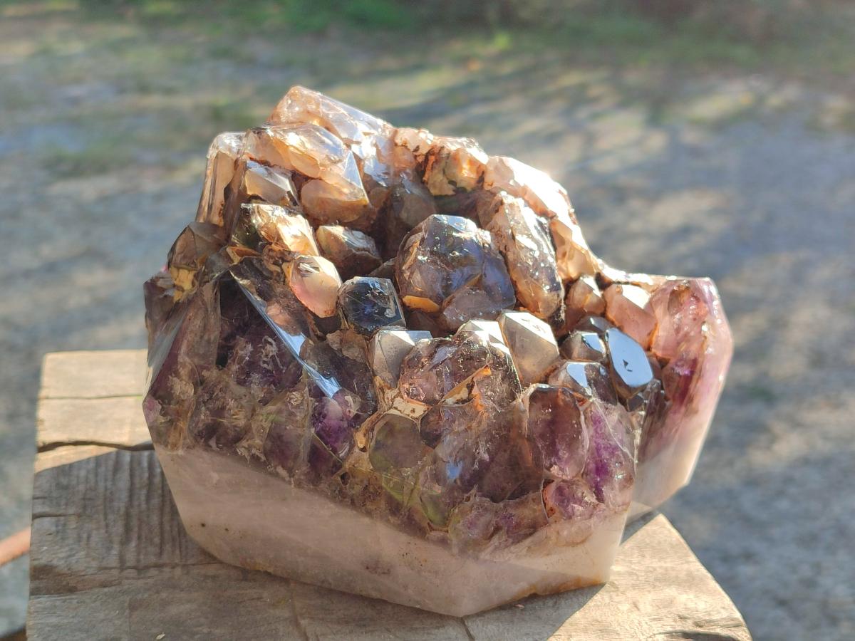 Polished XL Cascading Window Amethyst Cluster x 1 From Akansobe, Madagascar - Toprock Gemstones and Minerals 