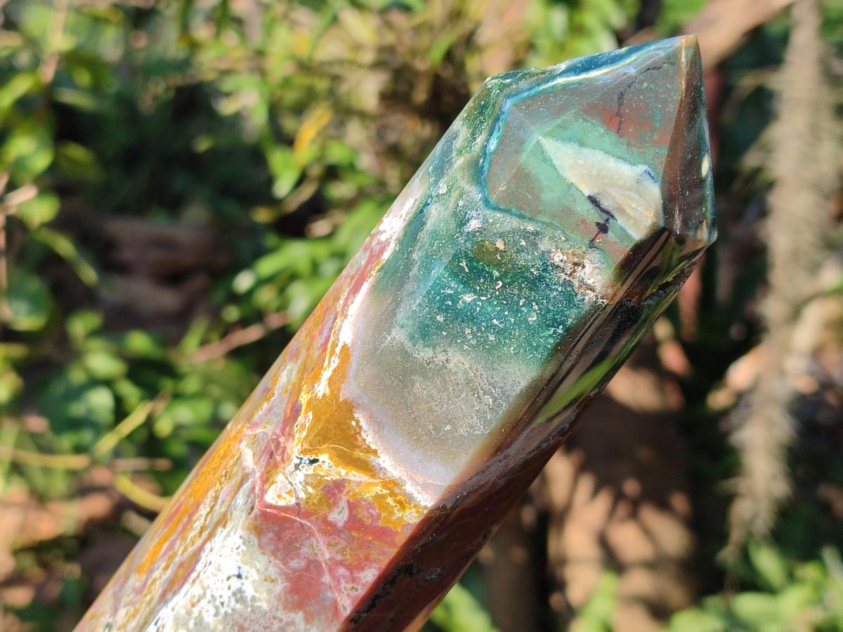 Polished Ocean Jasper Display Crystal and Tower x 2 From Northwest Coast, Madagascar - Toprock Gemstones and Minerals 