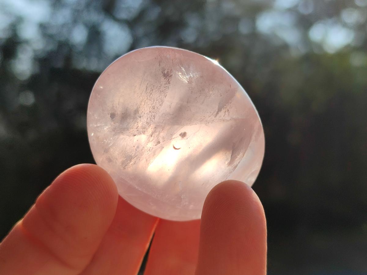 Polished Gemmy Rose Quartz Palm Stones x 20 From Madagascar - Toprock Gemstones and Minerals 