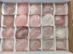 Polished Gemmy Rose Quartz Palm Stones x 20 From Madagascar - Toprock Gemstones and Minerals 