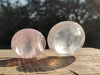 Polished Gemmy Rose Quartz Palm Stones x 20 From Madagascar - Toprock Gemstones and Minerals 