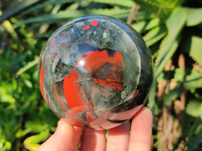 Polished Bloodstone Spheres x 3 From Swaziland - Toprock Gemstones and Minerals 