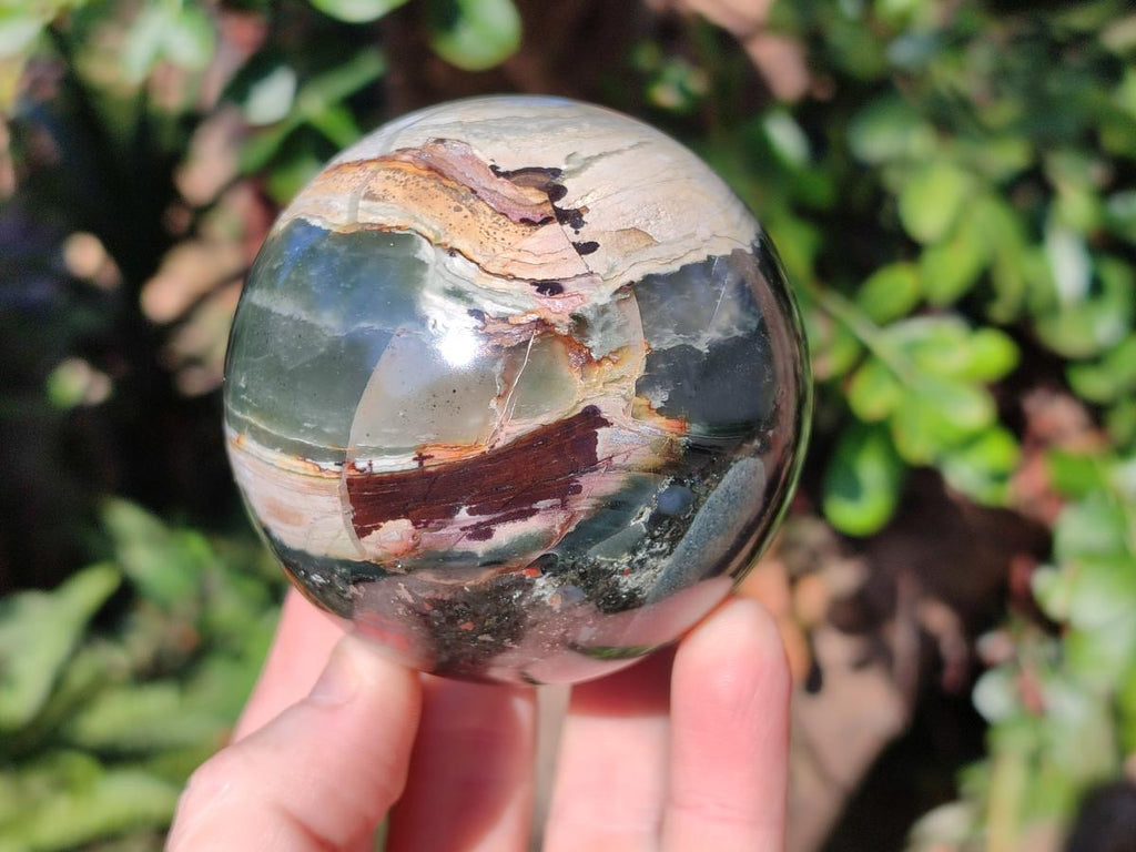 Polished Bloodstone Spheres x 3 From Swaziland - Toprock Gemstones and Minerals 