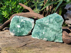 Natural Green Cubic Fluorite Specimens x 2 From Mandrosonoro, Madagascar - Toprock Gemstones and Minerals 