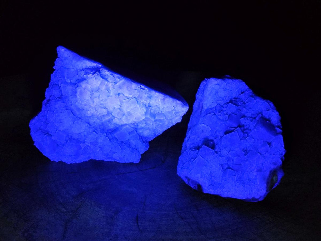 Natural Green Cubic Fluorite Specimens x 2 From Mandrosonoro, Madagascar - Toprock Gemstones and Minerals 
