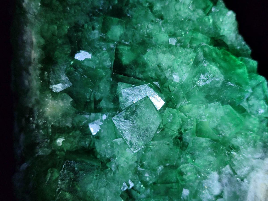 Natural Green Cubic Fluorite Specimens x 2 From Mandrosonoro, Madagascar - Toprock Gemstones and Minerals 